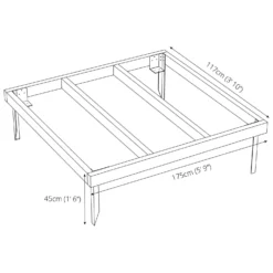 Mercia 6x4ft Pressure Treated Wooden Shed Base -Garantia Store 12842215 9314833193629561