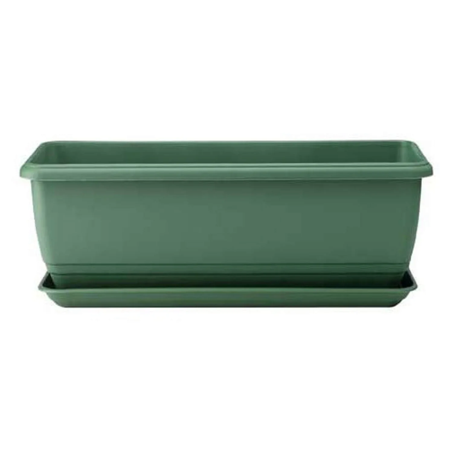 Self Watering Balconniere Troughs In Green - 50cm 1 Self Watering Balconniere Troughs In Green - 50cm