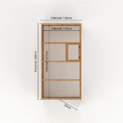 Country Living Langford 8 X 4ft Traditional Lean Too Greenhouse Painted + Installation - Thorpe Towers -Garantia Store 12876020 3024843882860165