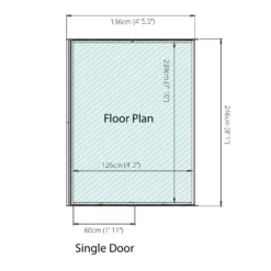 Country Living Southwell 8 X 4ft Premium Lean Too Greenhouse Painted + Installation - Aurora Green -Garantia Store 12876030 9025004010914840