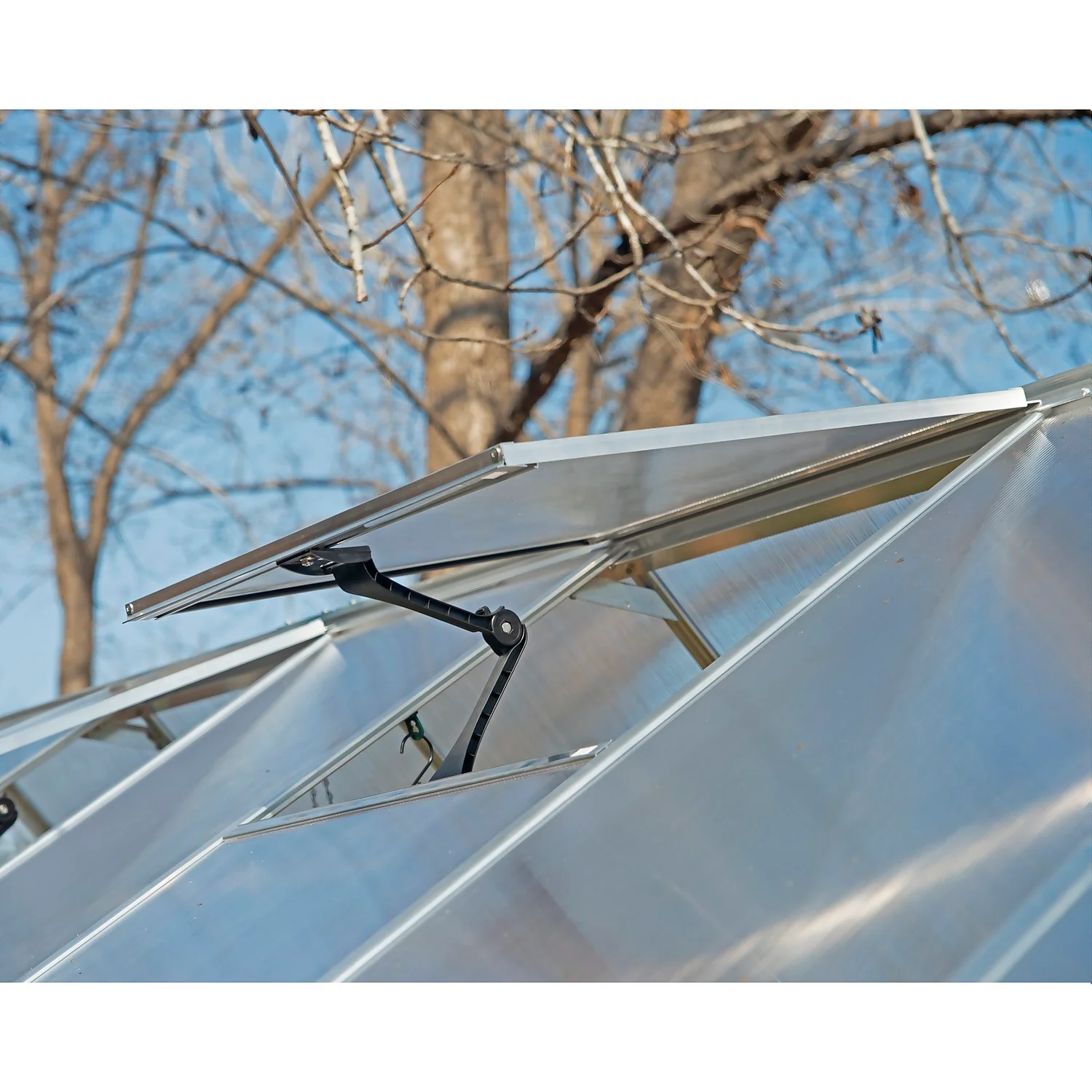 Palram Canopia Hybrid 6 X 6ft Silver Greenhouse 3 Palram Canopia Hybrid 6 X 6ft Silver Greenhouse - Image 3