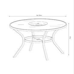 Misali 6 Seater Garden Dining Set -Garantia Store 12881492 5834948030746531