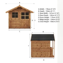 Country Living 5 X 5ft Wellow Playhouse Painted + Installation - Thorpe Towers -Garantia Store 12881626 5215027554244829