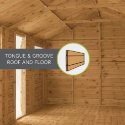 Country Living Grassthorpe 8 X 6ft Traditional Apex Greenhouse Combi Shed Painted + Installation - Thorpe Towers -Garantia Store 12881652 1954976288396322