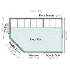 Country Living Ribble 7 X 7ft Premium Corner Summerhouse With Side Shed Painted + Installation - Aurora Green 12 Country Living Ribble 7 X 7ft Premium Corner Summerhouse With Side Shed Painted + Installation - Aurora Green -Garantia Store 12881693 1734843883251842