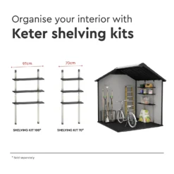 Keter Premier 7 X 7ft Outdoor Garden Apex Storage Shed - Grey 17 Keter Premier 7 X 7ft Outdoor Garden Apex Storage Shed - Grey -Garantia Store 12882034 9065036180642424