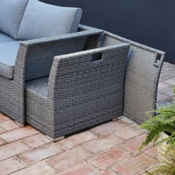 Bambrick 6 Seater Grey Rattan Garden Sofa Set 12 Bambrick 6 Seater Grey Rattan Garden Sofa Set -Garantia Store 12882317 1254931176778175