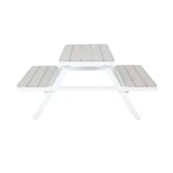 Picnic Bench - White & Grey 13 Picnic Bench - White & Grey -Garantia Store 12885210 1354846186560357
