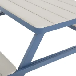 Picnic Bench - Navy & Grey -Garantia Store 12885211 9734853415418977