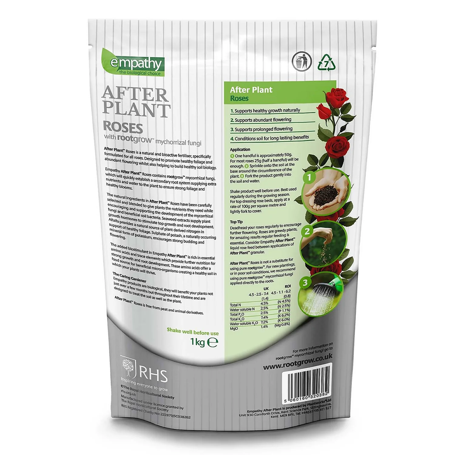 Empathy RHS After Plant Rose Food 1kg 2 Empathy RHS After Plant Rose Food 1kg - Image 2