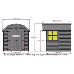 Shire Barn Style Shed - 7 X 7ft -Garantia Store 12886994 1064849861345206