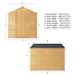 Mercia 8x6ft Overlap Apex Wooden Shed With Installation -Garantia Store 12888100 3495033256652176