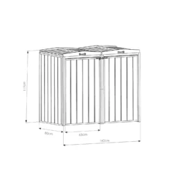 Mercia Double Bin Store (Installed) -Garantia Store 12888122 7774843293132279