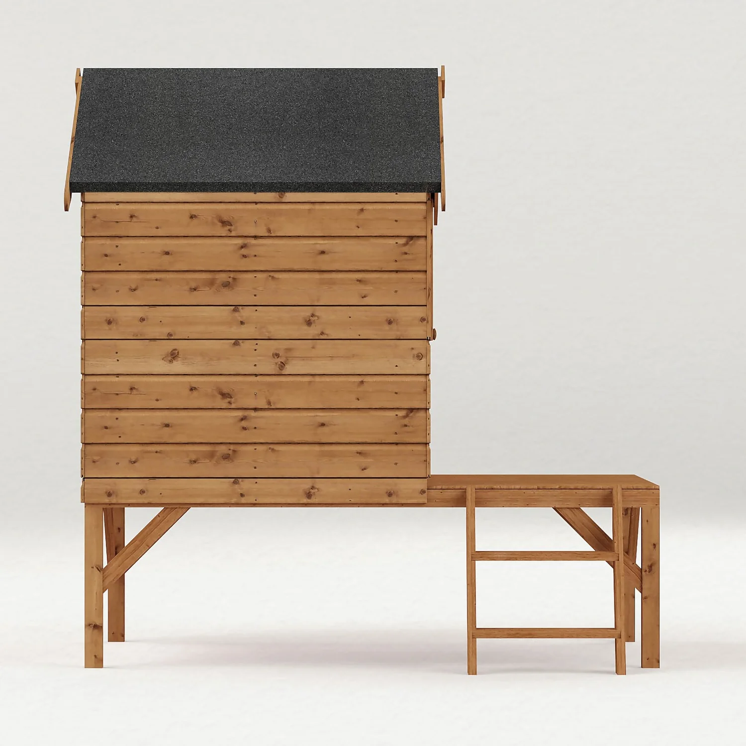 Mercia 4 X 7ft Snug Wooden Playhouse With Tower 4 Mercia 4 X 7ft Snug Wooden Playhouse With Tower - Image 4