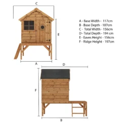 Mercia 4 X 7ft Snug Wooden Playhouse With Tower 16 Mercia 4 X 7ft Snug Wooden Playhouse With Tower -Garantia Store 12888282 2125027554190205