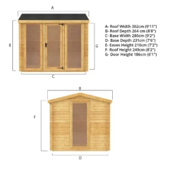 Mercia 3 X 2.5m 19mm Log Cabin (Installed) -Garantia Store 12888464 1175023719162876