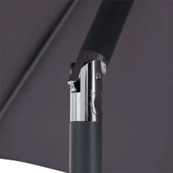 None 2.1m Crank & Tilt Parasol Dark Grey - Dia. 38mm -Garantia Store 12888560 2074843674185979