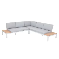 Spirit Metal Garden Corner Sofa Set - Grey -Garantia Store 12889918 1544846181054970