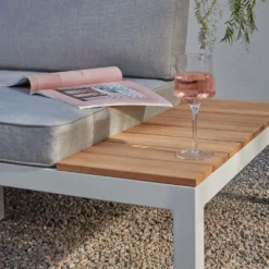 Spirit Metal Garden Corner Sofa Set - Grey -Garantia Store 12889918 5274869216234318