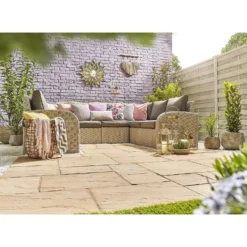 Stylish Stone Chantry Paving Patio Kit 10.22 Sqm Gold 12 Stylish Stone Chantry Paving Patio Kit 10.22 Sqm Gold -Garantia Store 12891100 1474843737831741