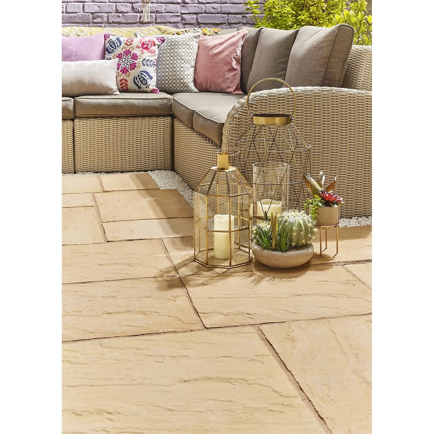 Stylish Stone Chantry Paving Patio Kit 10.22 Sqm Gold 4 Stylish Stone Chantry Paving Patio Kit 10.22 Sqm Gold - Image 4