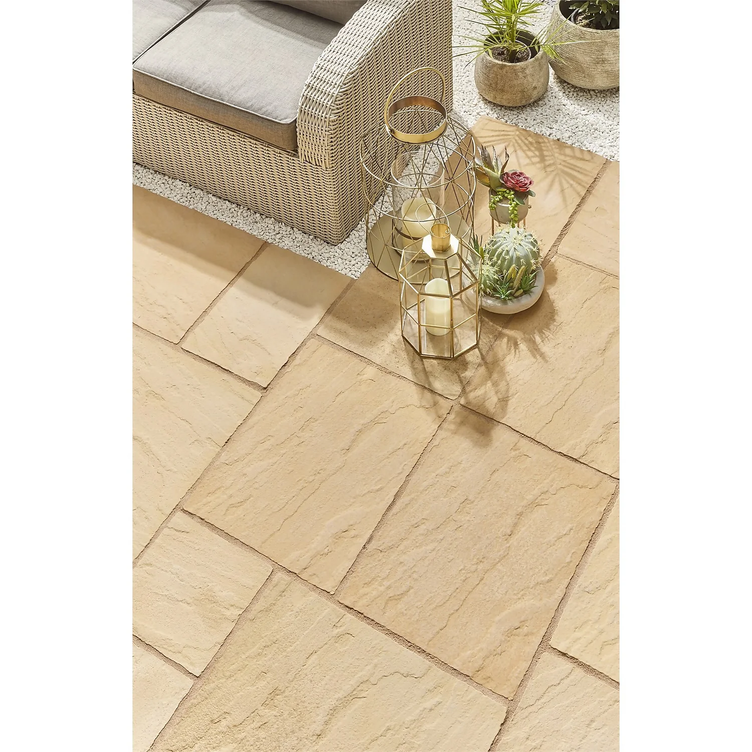 Stylish Stone Chantry Paving Patio Kit 10.22 Sqm Gold 2 Stylish Stone Chantry Paving Patio Kit 10.22 Sqm Gold - Image 2