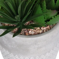 Mixed Succulent In Grey Pot -Garantia Store 12909503 3414869235683525