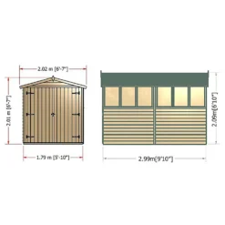 Shire 10 X 6ft Shed Overlap Double Door -Garantia Store 13082800 2084862497968357