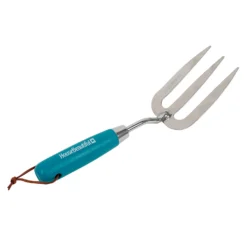 House Beautiful Stainless Steel Hand Fork With A Teal Painted Hardwood Handle -Garantia Store 13188707 3154928022220770