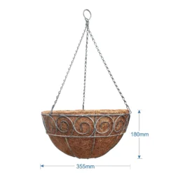 35 Cm Distress Finish Hanging Basket With Coco Liner 8 35 Cm Distress Finish Hanging Basket With Coco Liner -Garantia Store 13193949 1034902150198588