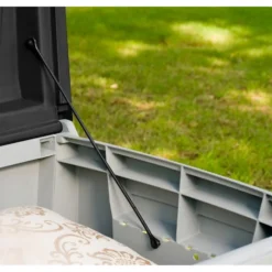 Keter Ace Outdoor Garden Storage Box 124 X 55 X 62.5 Cm - Grey And Black -Garantia Store 13432924 1234947994705587