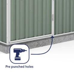 Absco 5 X 3ft Space Saver Metal Pent Shed - Green 13 Absco 5 X 3ft Space Saver Metal Pent Shed - Green -Garantia Store 13440828 1214929164352528