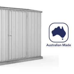 Absco 7.5 X 3ft Space Saver Metal Pent Shed - Zinc -Garantia Store 13440836 3215027360550477