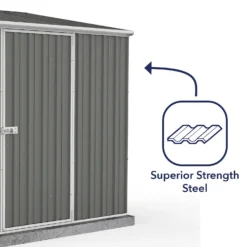 Absco 7.5 X 5ft Space Saver Metal Pent Shed - Grey 14 Absco 7.5 X 5ft Space Saver Metal Pent Shed - Grey -Garantia Store 13440837 1784929186297051