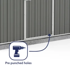 Absco 7.5 X 5ft Space Saver Metal Pent Shed - Grey 13 Absco 7.5 X 5ft Space Saver Metal Pent Shed - Grey -Garantia Store 13440837 2024929186238167