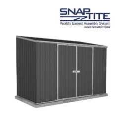 Absco 10 X 5ft Space Saver Metal Pent Shed - Dark Grey -Garantia Store 13440849 5244929186368769