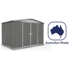Absco 10 X 7ft Regent Metal Apex Shed - Grey -Garantia Store 13440855 1604931188682373