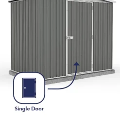 Absco 7.5 X 5ft Regent Metal Apex Shed - Grey 12 Absco 7.5 X 5ft Regent Metal Apex Shed - Grey -Garantia Store 13440860 1444929163722597