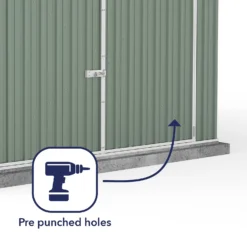 Absco 10 X 15ft Utility Workshop Apex Metal Shed - Green -Garantia Store 13440865 1924929164412717