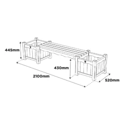Anchor Fast FSC RHS Bench With Planters 8 Anchor Fast FSC RHS Bench With Planters -Garantia Store 13452041 1284927582205019