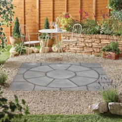 Stylish Stone Chantry Circle Paving Kit 1.5m Graphite -Garantia Store 13452042 1654935551664633