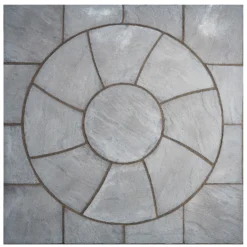 Stylish Stone Chantry Twist Circle Paving Kit 1.5m Graphite -Garantia Store 13452058 1824935551693658