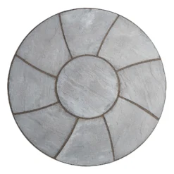 Stylish Stone Chantry Twist Circle Paving Kit 1.5m Graphite