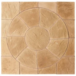 Stylish Stone Chantry Twist Circle Paving Kit 1.5m Gold -Garantia Store 13452075 1844935551698536