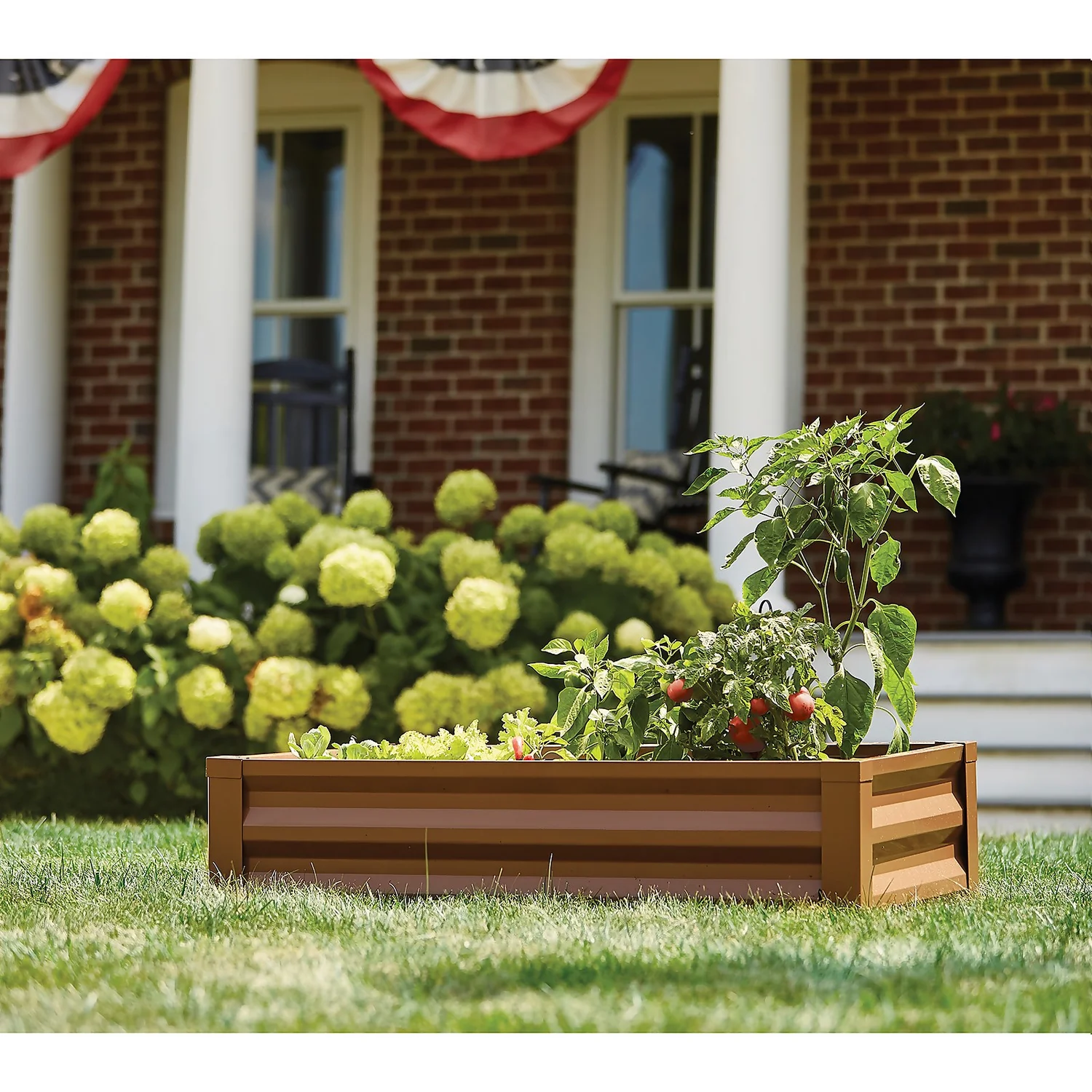 Panacea Steel Raised Garden Planter - Brown 2 Panacea Steel Raised Garden Planter - Brown - Image 2