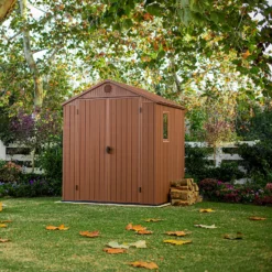 Keter Darwin Outdoor Apex Garden Storage Shed 6ft X 6ft - Brown -Garantia Store 13492315 1305036180721927