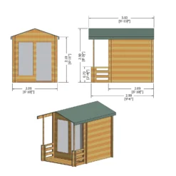 Shire 7 X 7ft Maulden Log Cabin - Including Installation -Garantia Store 13505217 1384931993487978