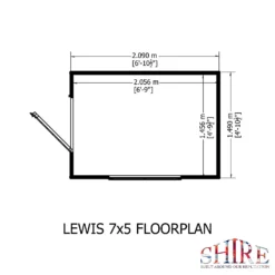 Shire 7 X 5ft Lewis Garden Shed -Garantia Store 13505258 1224926483718002