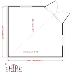 Shire 10 X 10ft Barclay Summerhouse -Garantia Store 13505306 9364931993819721