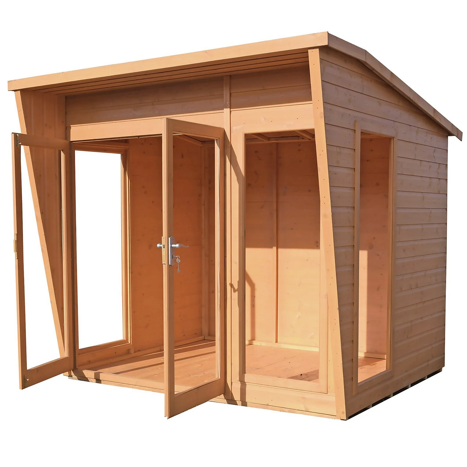 Shire 8 X 8ft Highclere Double Door Summerhouse - Including Installation 1 Shire 8 X 8ft Highclere Double Door Summerhouse - Including Installation